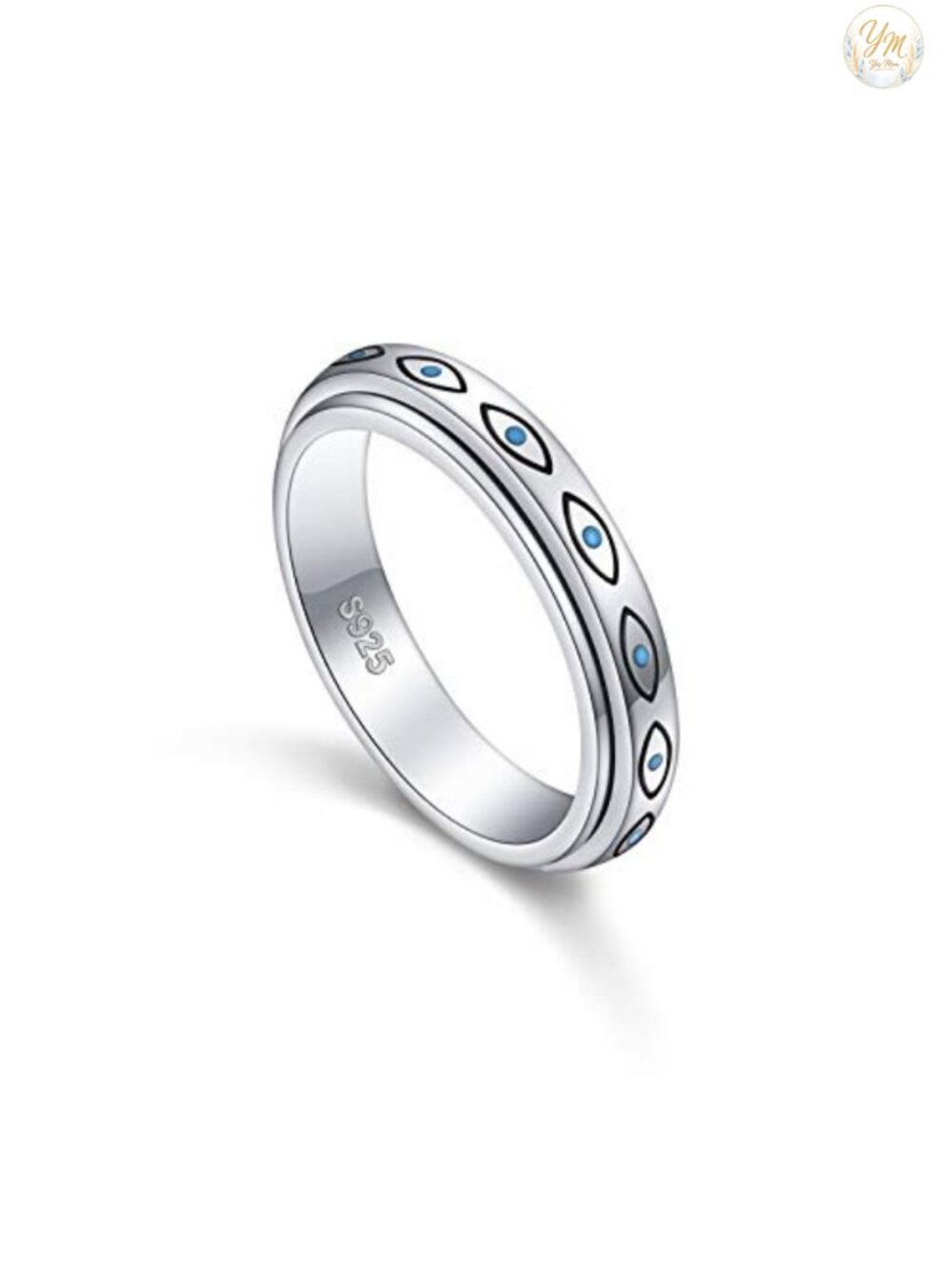S925 Sterling Silver Spinner Fidget Anxiety Ring